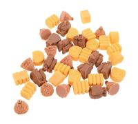 Toyvian 40 Mini Hay Bales Resin Miniature Rustic Farmhouse Decor For Diy Dollhouse Crafts Table Accessories Autumn Harvest Display