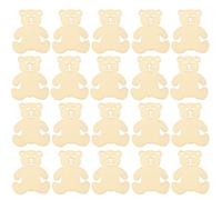 Toyvian 40 Pezzi Forme di Orso in Legno, Decorazioni Natalizie | Fette Beige Sicure, per Nozze e Compleanni, Piccoli Ornamenti Appesi, per Pittura e Album Fai