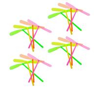 Toyvian 40Pcs- Dragonfly Mano Sfregamento Doppio Volante Foglie Di Plastica Libellula Giocattolo Elicottero Rotazione Elica Bambini Giocattolo All'aperto Regalo Colore Casuale