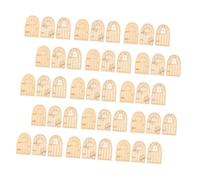 Toyvian 45 Mini Porte delle Fate in Legno Non Verniciato per Decorazioni Micro Paesaggio Finestre Miniature per Casa delle Bambole e Accessori Creativi per Giardino e Interni