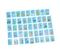 Toyvian 45 Pezzi carte di schede flash del vocabolario per adulti carte illustrate Carte di vocabolario per immagini Flashcard tailandesi Flashcards thai flash card carta Colorato