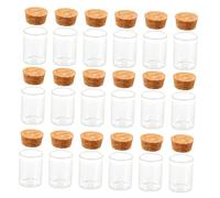 Toyvian 48 Pezzi Bottiglie in Vetro con Tappo in Sughero 15ml Contenitori Mini per Incantesimi e Decorazioni Fai da Te con Design a Bocca Dritta per Viaggi e Regali Romantici