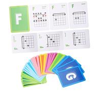 Toyvian 49pezzi Guitar Chord Practice Chart Per Principianti Guida Visiva Per Chitarra Elettrica e Acustica Facile Da Leggere e Comprendere Per Apprendimento Veloce
