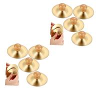 Toyvian 4paia Piatti Di Rame Per Ragazzo Ragazza Strumenti Musicali Per Percussioni Zills Con Manico Per Danza e Gioco Per Sviluppare Ritmo e Concentrazione Nei Ragazzi