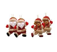 Toyvian 4pezzi Addobbi Natalizi in Tessuto Decorazioni Sospese Eleganti Per Albero Di Natale Di Ornamenti Sospesi Per Finestre e Porte