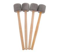 Toyvian 4pezzi Bacchette Per Tamburo Con Manico in Legno e Testa in Schiuma Grigia Mallets Per Batteria Leggeri e Resistenti Accessori Per Strumenti Percussione Adatti Per Insegnamento