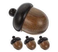 Toyvian 4pezzi Ciondoli in Legno Forma di Ghianda Apribili per Creazione di Gioielli Ornamenti Natalizi Fatti Mano Scatole di Ghiande in Legno con Foro per Appendere Decorazioni Autunnali