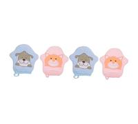 Toyvian 4pezzi Guanti Da Bagno Per Design Cartoni Animati Guanti Esfolianti Leggeri e Assorbenti Per Bagnetto e Pulizia Corpo Per Colori Adorabili Gatto Cane