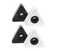 Toyvian 4pezzi Microfonico Abs Per Stazione Accessori Per Microfono Logo Stabilità e Portabilità Bianco e Nero