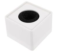 Toyvian 4pezzi Microfono Station Logo Quadrato Cubo Abs Bianco Design Pratico e Leggero Per Interviste Personalizzabile Con Stampa e Compatte Compatibile Con Microfoni Professionali