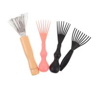 Toyvian 4pezzi Pulitore per Rastrelli per Spazzole per Capelli di Mini Rastrelli in Filo Metallico per Pulizia delle Spazzole per Capelli Strumento per Pulizia e Pettini
