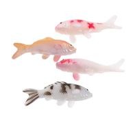 Toyvian 4pezzi Statuette Decorative Pesci in Miniatura Simulazione Koi per Acquari e Decorazioni per Casa Pesci Artificiali in Plastica Robusta