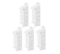 Toyvian 5 Giocattoli Per Armadietti Per Bambole Gabinetto Del Display in Miniatura Mobili Da Gioco Bambole Dambola Storage Tallone Rack Stoccaggio in Miniatura Plastica