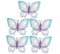 Toyvian 5 Palloncini in Foil a Forma di Farfalla in Alluminio, Decorazioni per Feste di Compleanno e Battesimo, Resistenti e Colorati, per Addobbi e Photo Booth