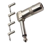 Toyvian 5 pezzi Connettore Jack Angolo Mono per Microfoni e Adattatori Audio Lega Zinco Compatibile con Mixer e Amplificatori
