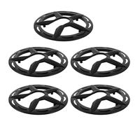 Toyvian 5 Pezzi Copri Catena Bici 42t 4 Fori, Copripignone in Plastica Nero, Protezione Antiusura per Chainring e Sistema di Trasmissione, per Riparazione Bici e Percorsi Fuoristrada