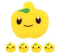 Toyvian 5 pezzi di smorzatori di per racchette da tennis: ammortizzatori in silicone con design a forma di mela dei cartoni animati - divertenti smorzatori per racchette da tennis