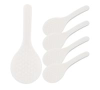 Toyvian 5 pezzi in miniatura di plastica per riso, cucchiaio per riso, cucchiaio per patate, spatola, di gioco di finzione, utensili da cucina, giocattolo per la decorazione della cucina della casa