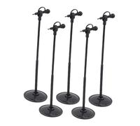 Toyvian 5 Pezzi Mini Microfono Mobili Per La Casa Delle Bambole Miniature Bambola Mini Microfoni Bambole Per Microfono Giocattolo Per Bambolina Ragazza Black Plastica