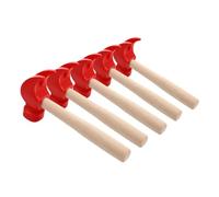 Toyvian 5 Pezzi Piccolo Giocattolo del Martello in Legno Giudice Martelletto Martello Giocattolo Martelletto per Martelli di Simulazione Mazza per di Legno Rosso