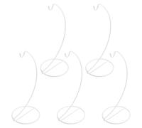 Toyvian 5 Pezzi Supporto da Tavolo in Ferro per Piante Aeree e Terrari Porta Ornamenti Sospesi Antiruggine Stand Decorativo per Globo di Vetro e Bauble per Casa Feste e Giardino