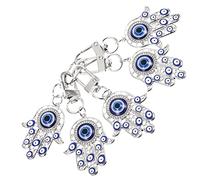 Toyvian 5 portachiavi a mano di Fatima Hamsa mano portachiavi Evil Eye Portachiavi a mano per Hamsa in lega portafortuna