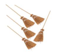 Toyvian 5 Scopini Miniature Decorative per Casa delle Set Mini Scopetta in Materiale Durevole Accessori per Miniaturizzata e Fatati