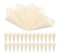Toyvian 50 Coni Monouso in Legno per Alimenti 18X13 CM Coni per Gelato e Finger Food Coppette per Snack e Antipasti Resistenti e Termoisolanti per Feste Buffet e Catering