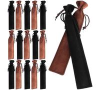 Toyvian 50 Pezzi Astucci per Penne in Velluto Coulisse Borse Portapenne Singole per Scuola e Ufficio Custodie per Penna Morbide e Resistenti Organizer per Cancelleria Confezione Mista