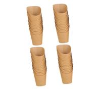 Toyvian 50 pezzi Coppette Kraft per Snack e Patatine Fritte Monoporzione Piccolo per Feste e Colazioni Contenitori Leggeri e Adorabili per Dolci e Finger Food