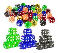 Toyvian 50 Pezzi Dado Dadi a Sei Facce Dadi Da Gioco Dadi Del Partito Dadi Colorati Dadi Di Intrattenimento Dadi a Più Facce Dadi Per Il Gioco D'azzardo Dadi Alla Rinfusa Acrilico