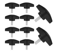 Toyvian 50 Pezzi Manopole a T Viti a Testa Zigrinata Filettate M6 Bulloni di Fissaggio Regolabili per Supporti Microfono Compatibili Accessori per Palco e Studio Serraggio a Rotazione