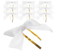 Toyvian 50 Pezzi Mini Fiocchi in Poliestere per Confezioni Regalo, Decorazioni Natalizie e Lavoretti Fai da Te, Fiocchi Filo per Ghirlande e Imballaggi Festivi