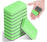 Toyvian 50 Pezzi Mini Gomma per Lavagna Bianca in Feltro Verde per Ufficio | Leggera e Compatta, Superficie in Feltro, per Lavagne a Secco e Gesso Liquido, Adatta a Lezioni Private
