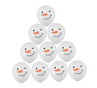 Toyvian 50 Pezzi Palloon di neve di Natale decorazioni natalizie pupazzo di neve palloncini con fiocchi di neve grandi palloncini bianchi decorazioni di palloncini di halloween emulsione