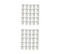 Toyvian 50pezzi Clip Per Succhietti Metallo Da Regolabili Color Argento Per Portaciucci Clip Per Bavaglini e Crafting