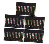Toyvian 5pezzi Adesivo Per Tastiera Chitarra Note Scala Adesivi Per Principianti Compatibile Chitarra Classica Acustica Elettrica Sfondo Trasparente Autoadesivo Senza Residui