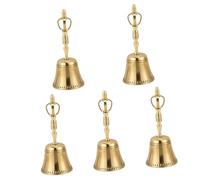 Toyvian 5pezzi Campana Buddha Portatile Per Preghiera Tradizionale Campana Buddhista Per Casa e Meditazione Elegante Design Dorato Oggetto Artigianale Per Cerimonie e Regali Speciali