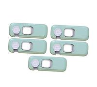 Toyvian 5pezzi Serratura di Sicurezza Autoadesiva per Armadietti Porte e Finestre Blocco Multiuso Resistente per Ragazzo Ragazza Materiale Tracce