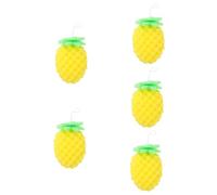 Toyvian 5pezzi Spugna Esfoliante Per Bagnetto Forma Di Ananas Spugnetta Per Pulizia Corpo e Massaggio Leggera e Portatile Con Laccetto Per Riporre Materiali Comfort e Durabilità