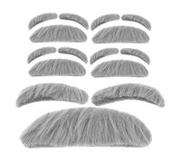 Toyvian 5sets Baffi Realistici Autoadesivi in Pelliccia di Coniglio Simulata di Baffi Finti per Cosplay Feste di Halloween e Costumi da Vecchio per Adulti e Ragazzo Ragazza Ragazza