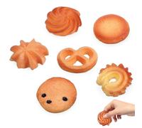 Toyvian 6 biscotti artificiali modello di biscotti finti modellini di biscotti artificiali simulazione mini biscotti finti decorazione biscotti in resina realistica per la decorazione della cucina