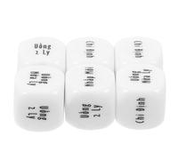 Toyvian 6 Dadi da Bere Vietnamiti 2Cm Set da 6 Pezzi per Feste da Bere Adulti Giochi di Shot per Addio al Celibato e Serate in Bar