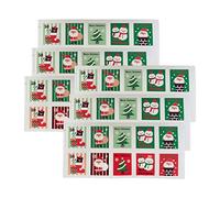 Toyvian 6 Fogli Adesivi Natalizi Adesivi a Forma di francobolli Adesivi per sigilli Regalo Santa per sigilli Buste Etichetta imballaggio Paster