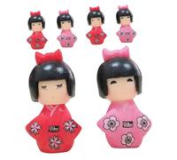 Toyvian 6 Miniature Kimono Doll Elegante Decorazione da Tavolo e Sculture Giapponesi per Casa e Ufficio per Creativi e Decorazioni Paesaggistiche