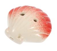 Toyvian 6 Ocarina Giocattoli Musicali Supporto Per Ocarine Strumento Musicale Collana Di Conchiglie Di Mare Strumento I Principianti Praticano Lo Strumento a Fiato Rosso Ceramica