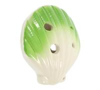 Toyvian 6 ocarina set da gioco per bambini supporto per ocarine giocattoli giocattolo giocatoli toy strumeno i principianti praticano lo strumento a fiato strumento musicale ceramica Green