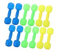 Toyvian 6 paia Manubri per Interattivi Giocattoli Fitness per Pesi Leggeri per Esercizi Energetici e Sviluppo Colori Verde
