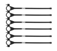 Toyvian 6 Pezzi Asta Portabandiera per Bici in Plastica, Supporto Manubrio Resistente e Regolabile per Bandierine, Accessori Sicurezza per Biciclette e Motociclette, per Feste e Sfilate