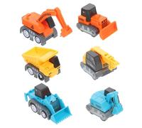 Toyvian 6 Pezzi Auto in lega mini carro attrezzi giocattolo camion giocattolo di cassonetto tira indietro la macchina giocattolo inerzia giocattolo per auto di ingegneria lega di zinco